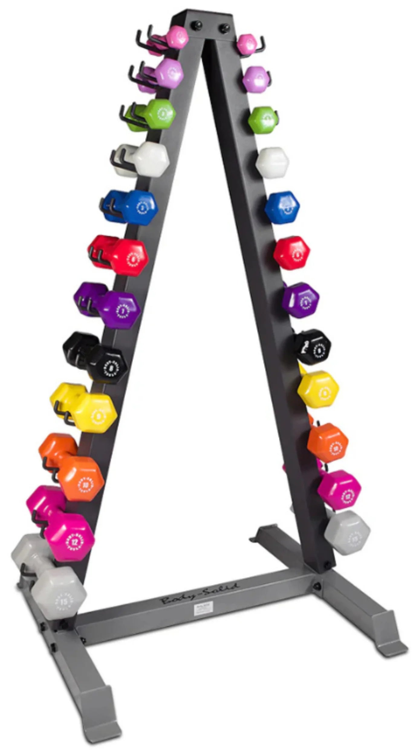 Body Solid GDR24 12 Pair Vertical Dumbbell Rack (New)