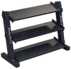 Body Solid GDR34B 3 Tier Horizontal 34" Vinyl or Neoprene Dumbbell Rack (New)