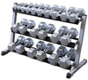 Body Solid GDR48B 3 Tier Horizontal 48" Dumbbell Rack (New)