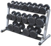 Body Solid GDR48B 3 Tier Horizontal 48" Dumbbell Rack (New)