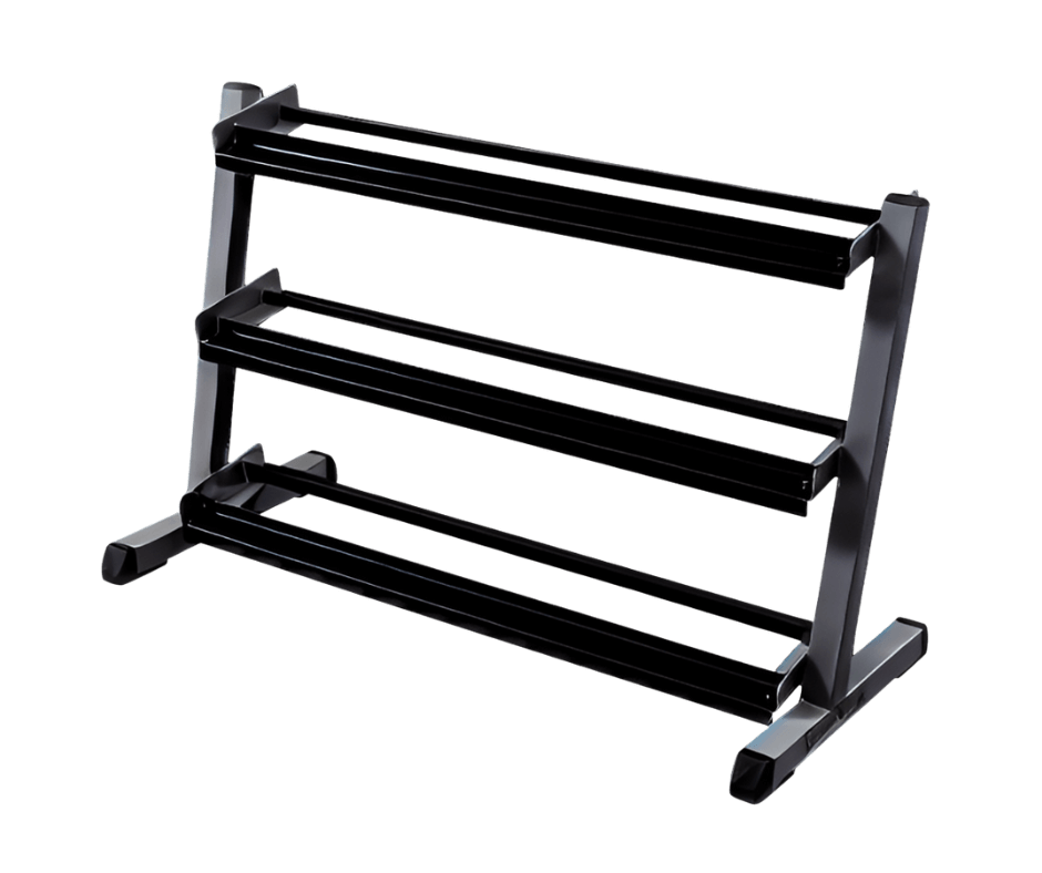 Body Solid GDR48B 3 Tier Horizontal 48" Dumbbell Rack (New) Image