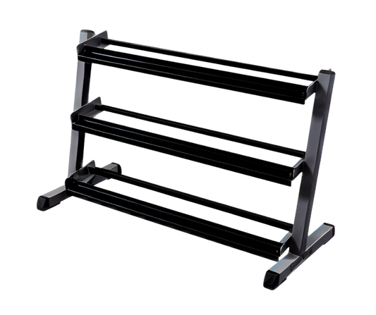 Body Solid GDR48B 3 Tier Horizontal 48" Dumbbell Rack (New)