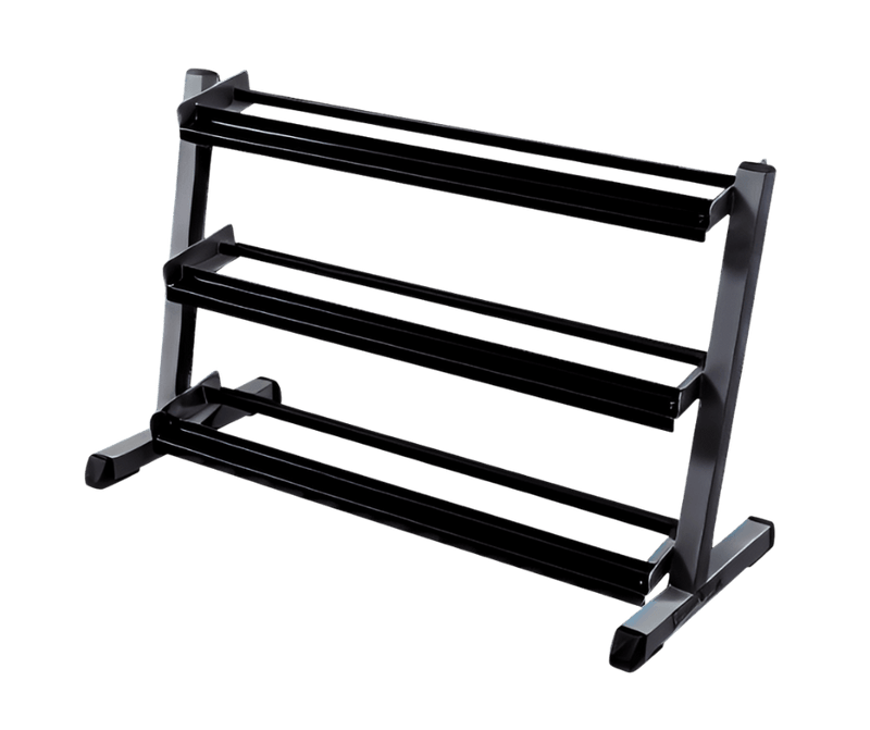 Body Solid GDR48B 3 Tier Horizontal 48" Dumbbell Rack (New) Image