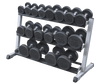 Body Solid GDR48B 3 Tier Horizontal 48" Dumbbell Rack (New) Image 4