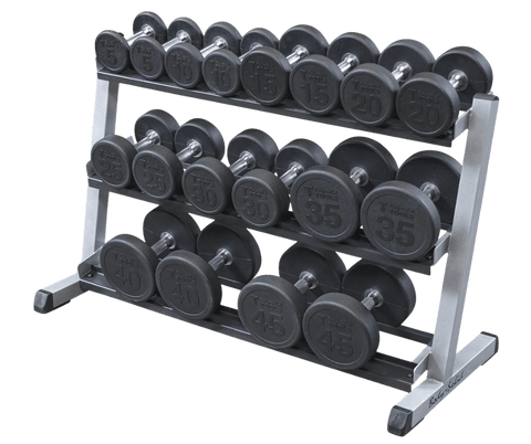 Body Solid GDR48B 3 Tier Horizontal 48" Dumbbell Rack (New) Image 4