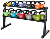 Body-Solid GKR60 Kettlebell Rack - Front View with Kettlebell