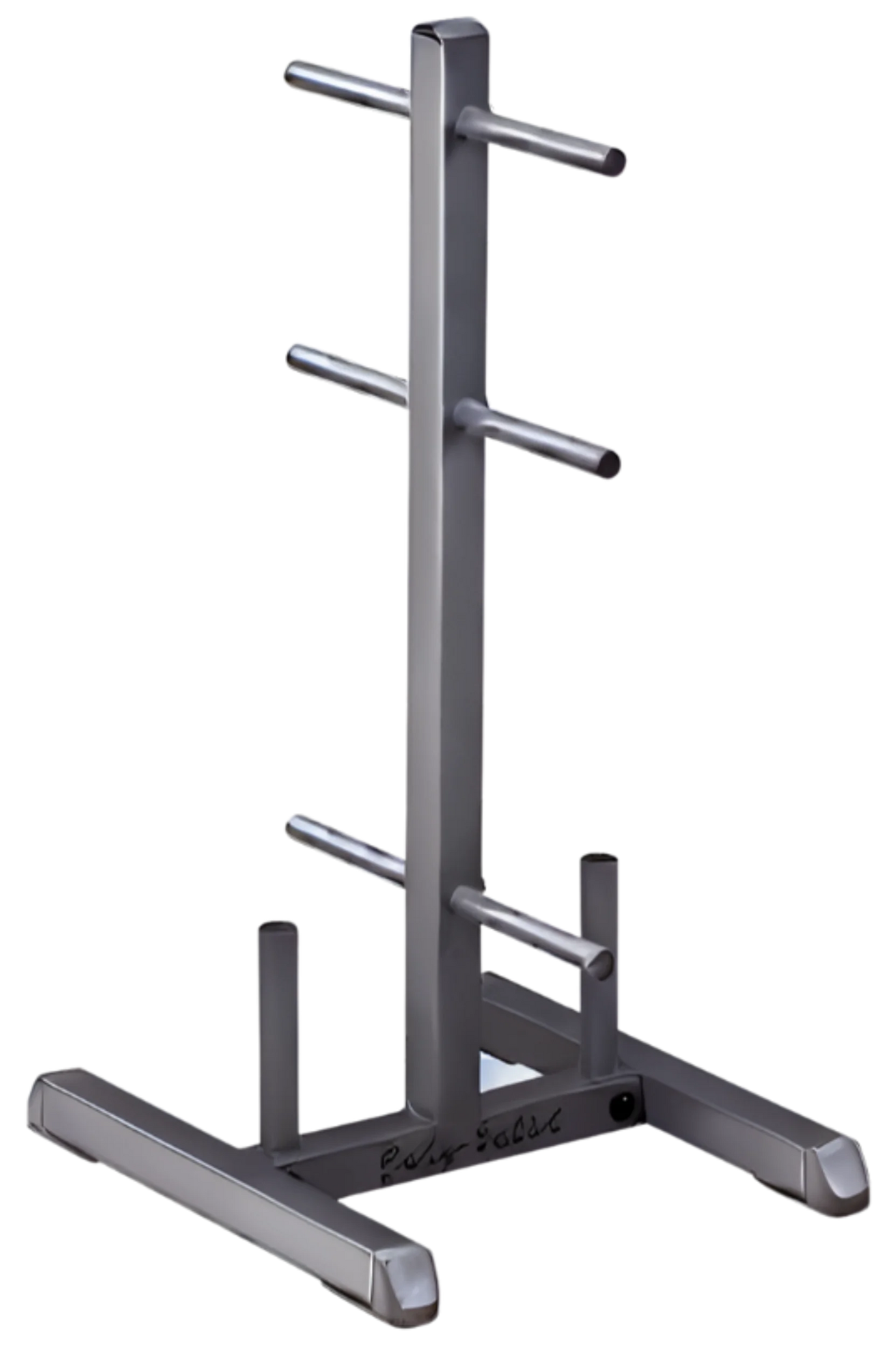 Body Solid GSWT Standard Plate Tree & Bar Holder - Angled View
