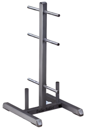 Body Solid GSWT Standard Plate Tree & Bar Holder - Angled View