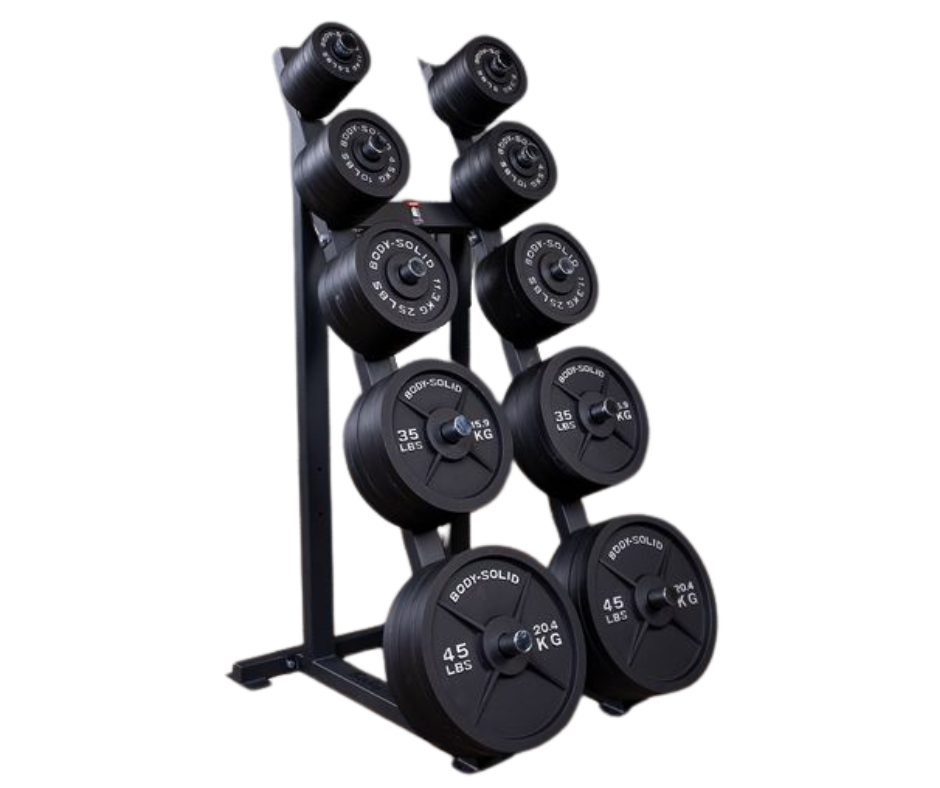 Body Solid GWT76 High Capacity Olympic Plate Rack (New)