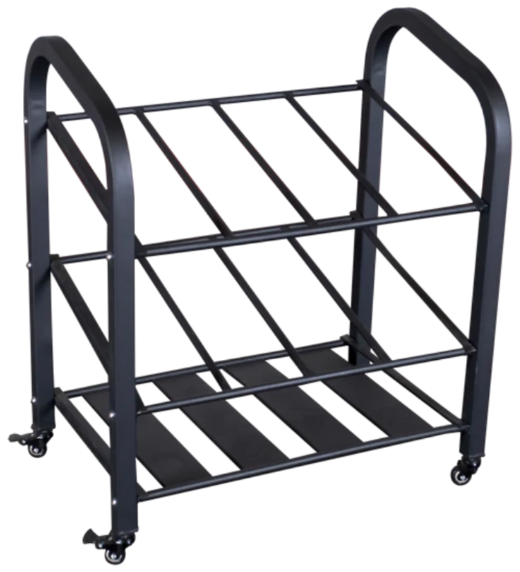Body-Solid GYR500 Foam Roller / Yoga Mat Storage Cart Rack