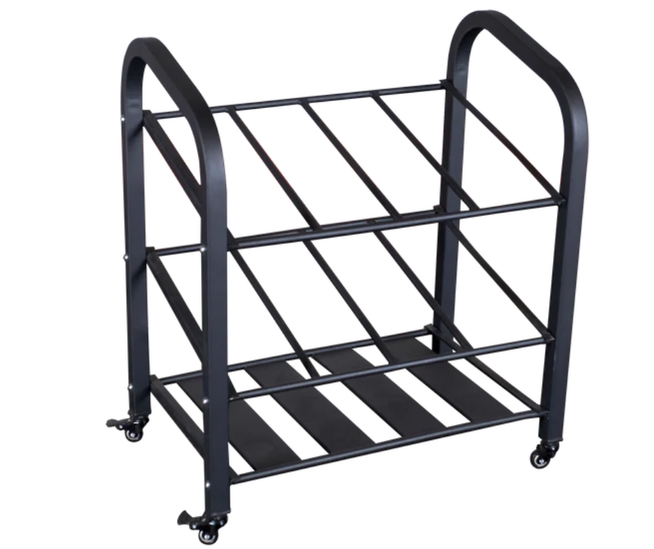 Body-Solid GYR500 Foam Roller / Yoga Mat Storage Cart Rack