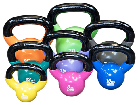 Body Solid KBVS125 Vinyl Coated Kettlebell Set 5-30 lb. (New)