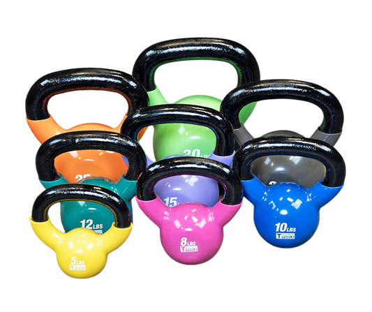 Body Solid KBVS125 Vinyl Coated Kettlebell Set 5-30 lb. (New)