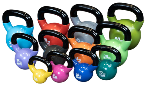 Body Solid KBVS295 Vinyl Coated Kettlebell Set 5-50 lb. (New)