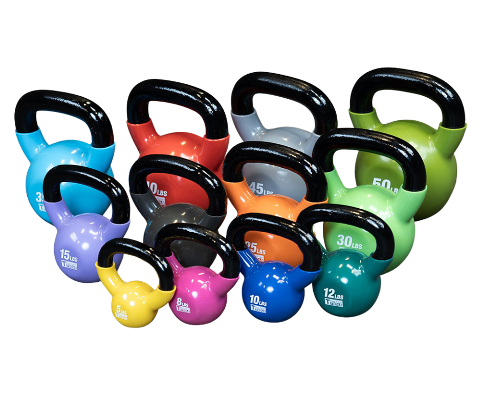 Body Solid KBVS295 Vinyl Coated Kettlebell Set 5-50 lb. (New)