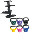 Body Solid KBVS70PACK Vinyl Coated Kettlebell Set 5-20 lb. with GDKR50 (New)