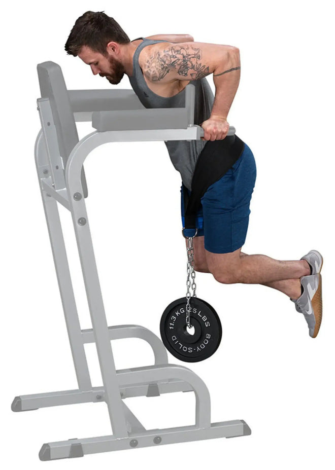 Body-Solid NB56 Nylon Dipping Belt - Side Training View
