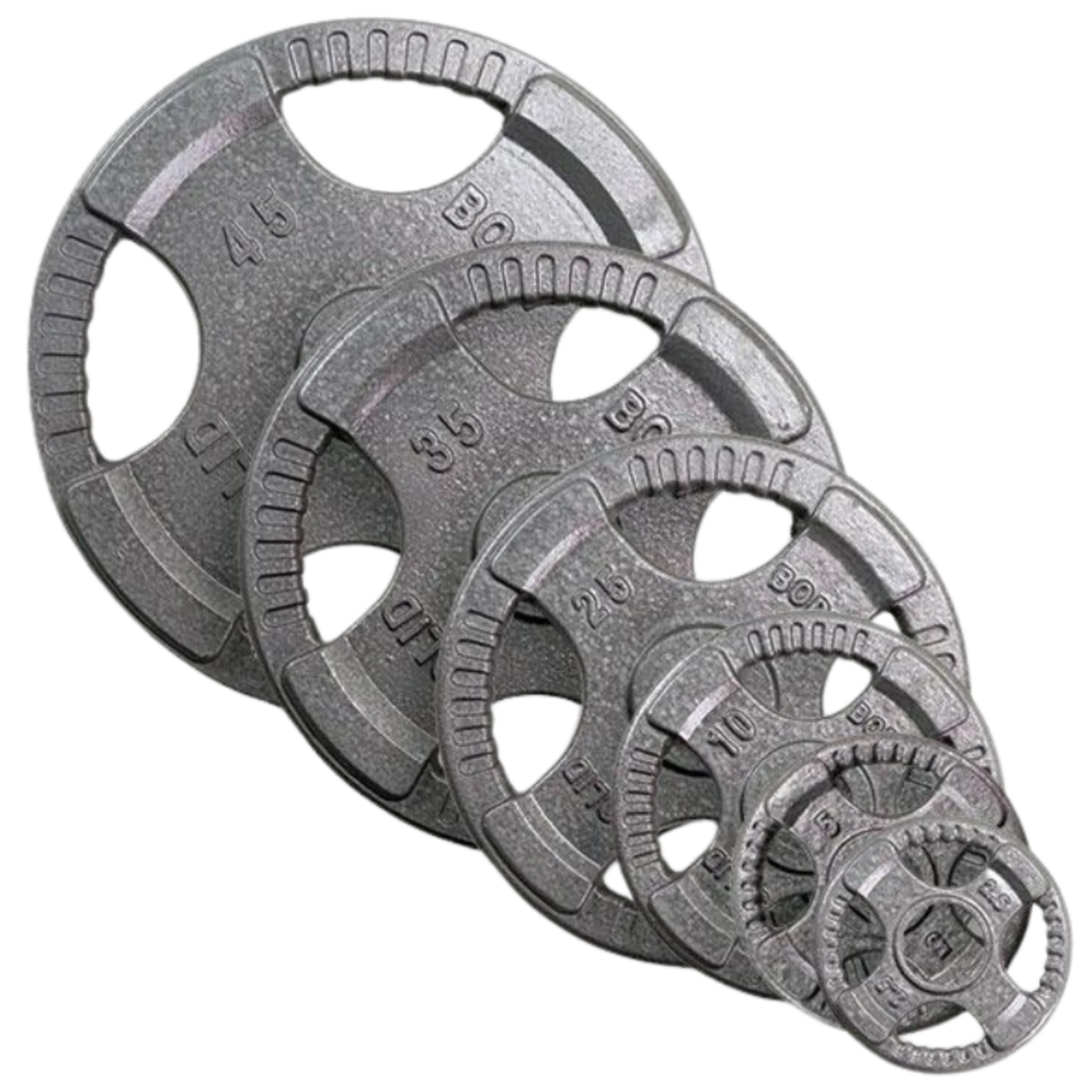 Body Solid OST355 Cast Iron Grip Plate Set - 355 lbs. (plates only) (New)