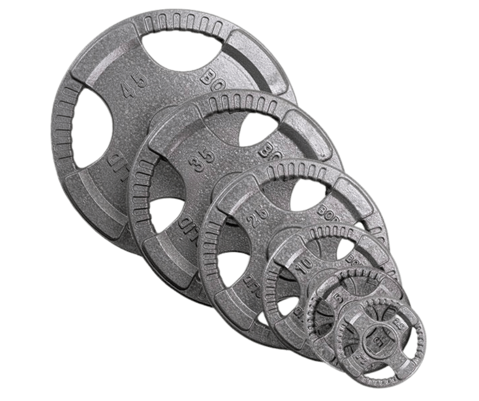 Body Solid OST355 Cast Iron Grip Plate Set - 355 lbs. (plates only) (New) Image