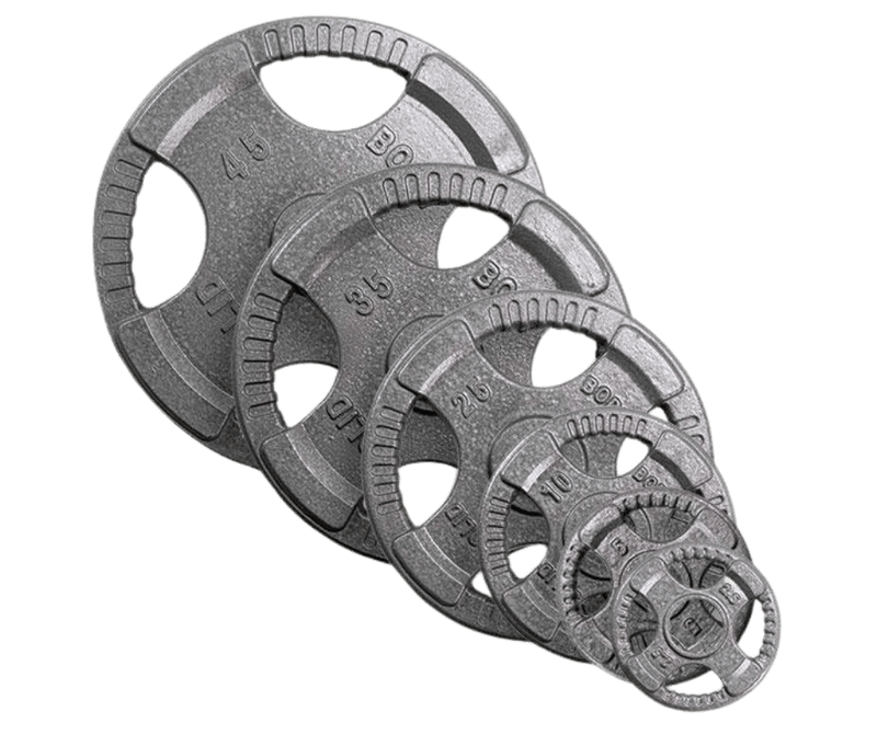 Body Solid OST355 Cast Iron Grip Plate Set - 355 lbs. (plates only) (New) Image