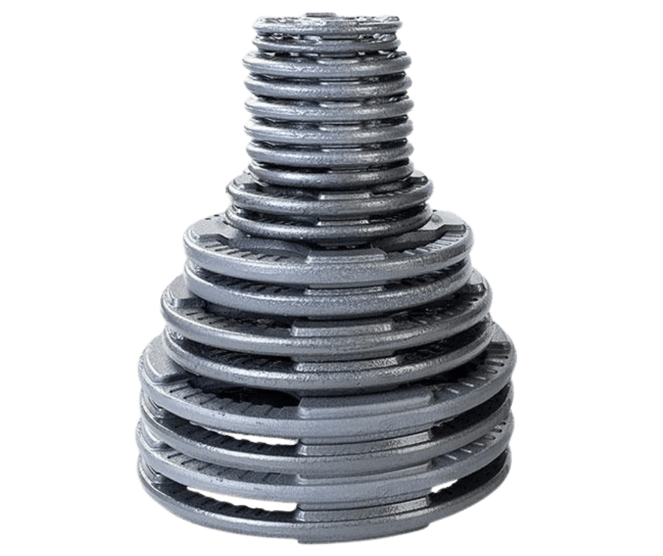 Body Solid OST355 Cast Iron Grip Plate Set - 355 lbs. (plates only) (New) Image 2