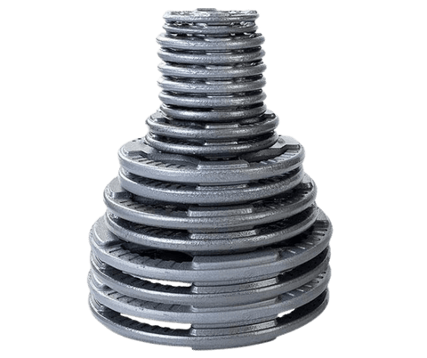 Body Solid OST355 Cast Iron Grip Plate Set - 355 lbs. (plates only) (New) Image 2