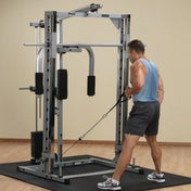Body-Solid PLA144X Lat Attachment for Powerline Smith Machine - Side Training View