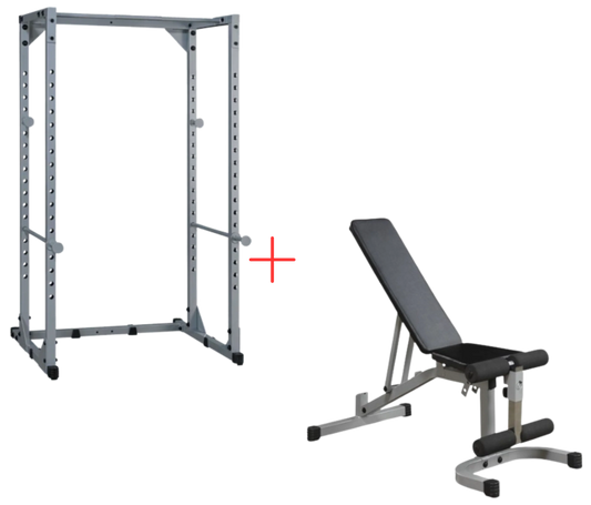 Body-Solid PPR200XP4 Powerline Power Rack w/Flat Incline Decline Bench (New)