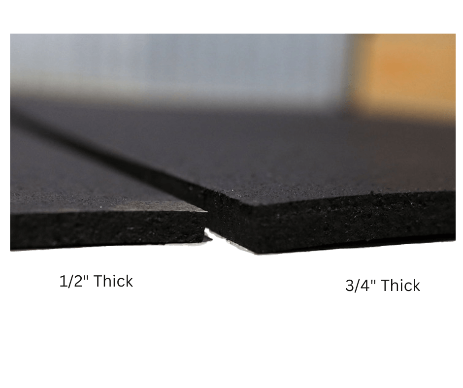 Body-Solid RFM3-4BLK3 Rubber Equipment Mat 3' x 4', 3/4" Thick (New) Image 4