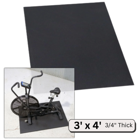 Body-Solid RFM3-4BLK3 Rubber Equipment Mat 3' x 4', 3/4" Thick (New)