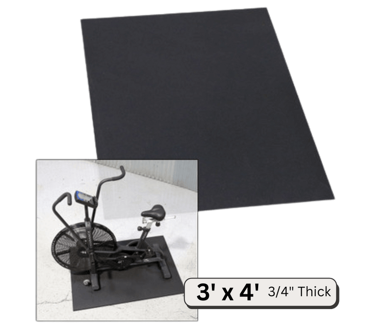 Body-Solid RFM3-4BLK3 Rubber Equipment Mat 3' x 4', 3/4" Thick (New) Image