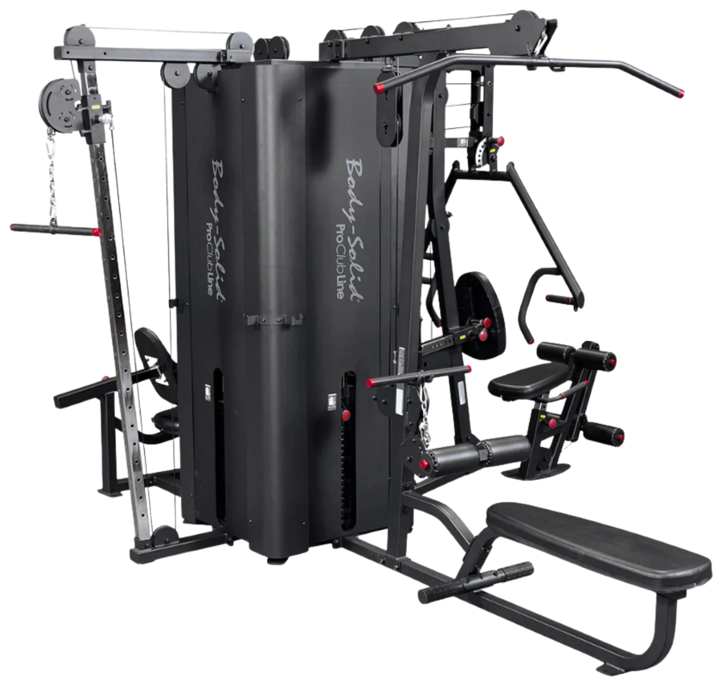 Body-Solid Pro Clubline S1000 Four-Stack Gym - Angled View
