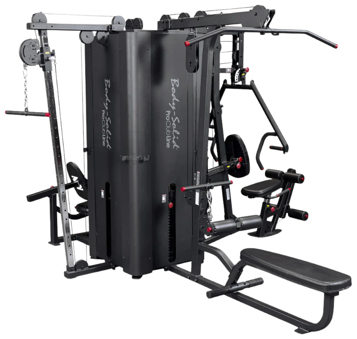 Body-Solid Pro Clubline S1000 Four-Stack Gym - Angled View
