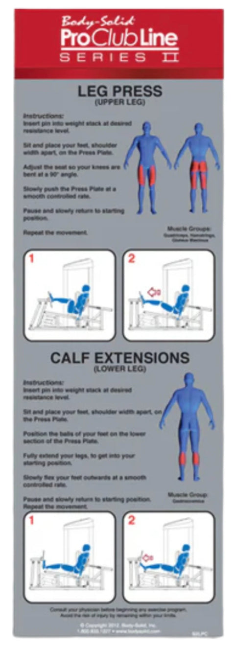 Body-Solid S2LPC-2 Series II Leg Press and Calf Raise (New)