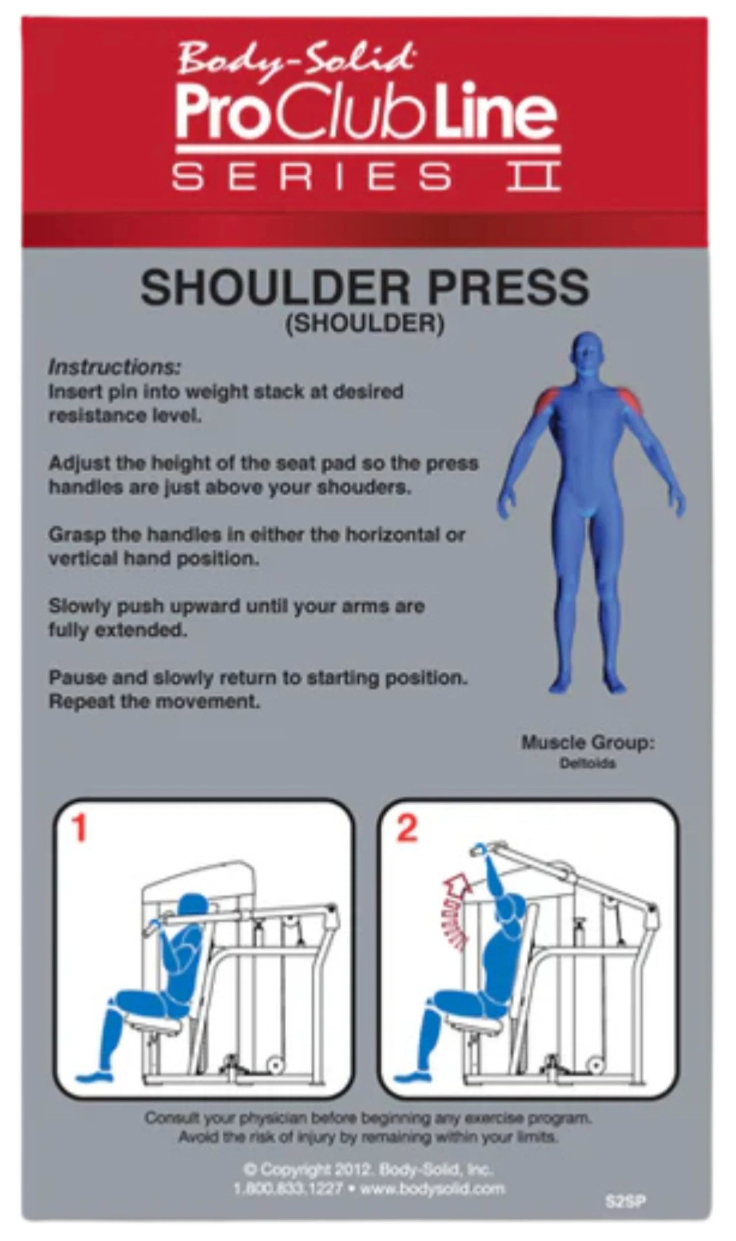 Body-Solid S2SP-2 Series II Shoulder Press (New)