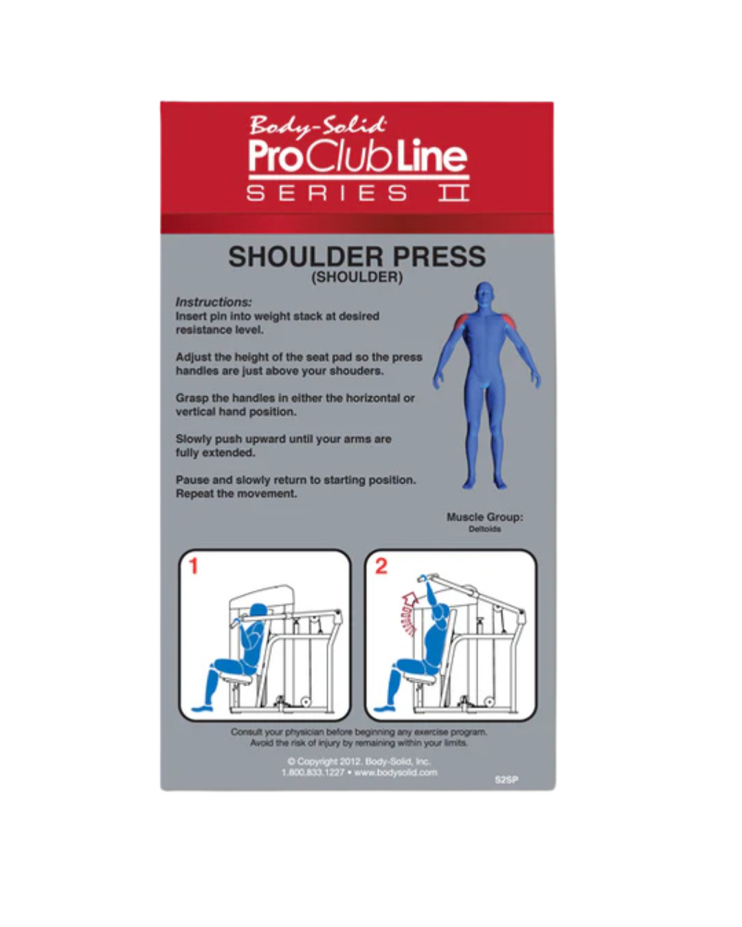 Body-Solid S2SP-2 Series II Shoulder Press (New)