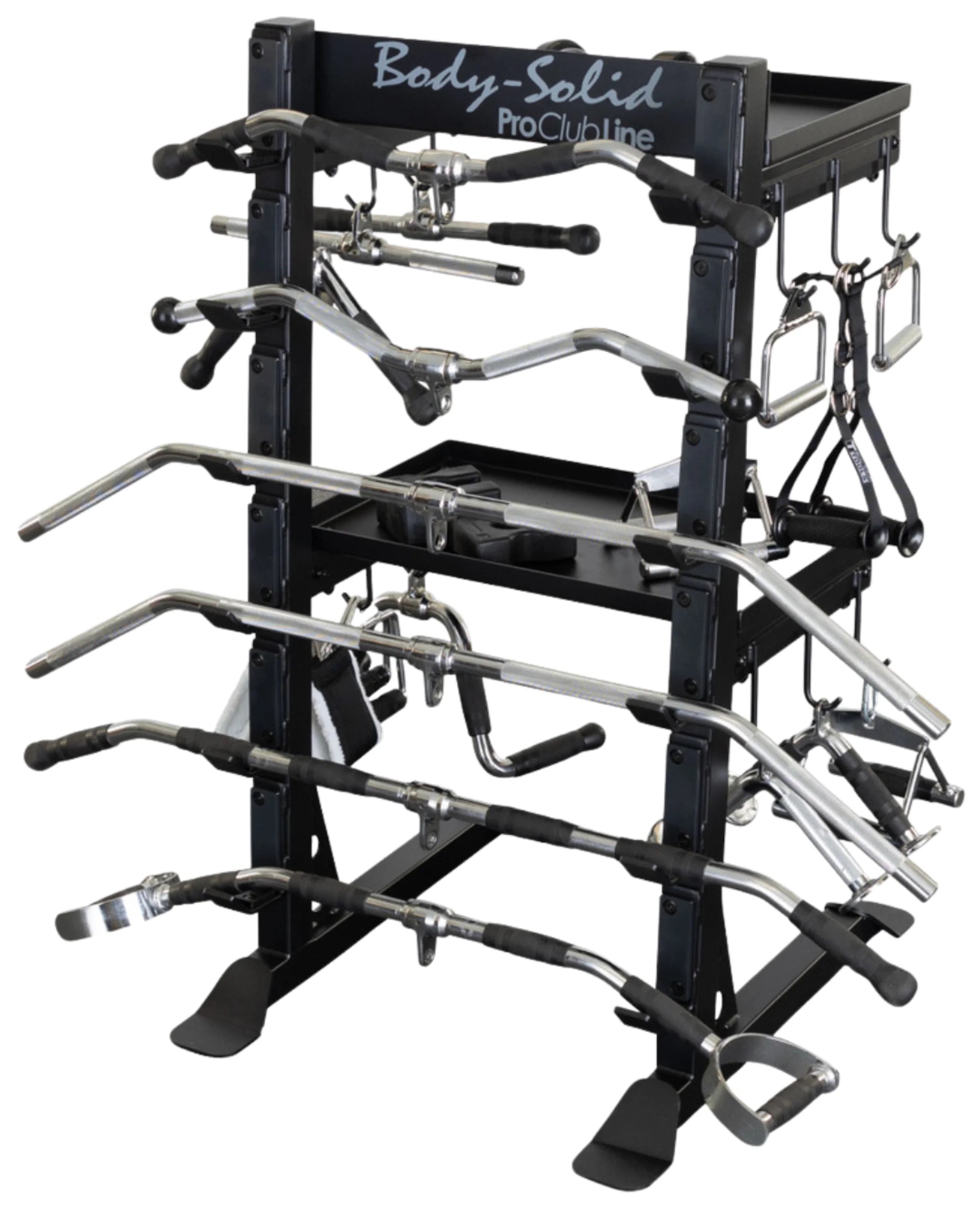 Body Solid Pro Clubline SAR100 Accessory Rack - Back View