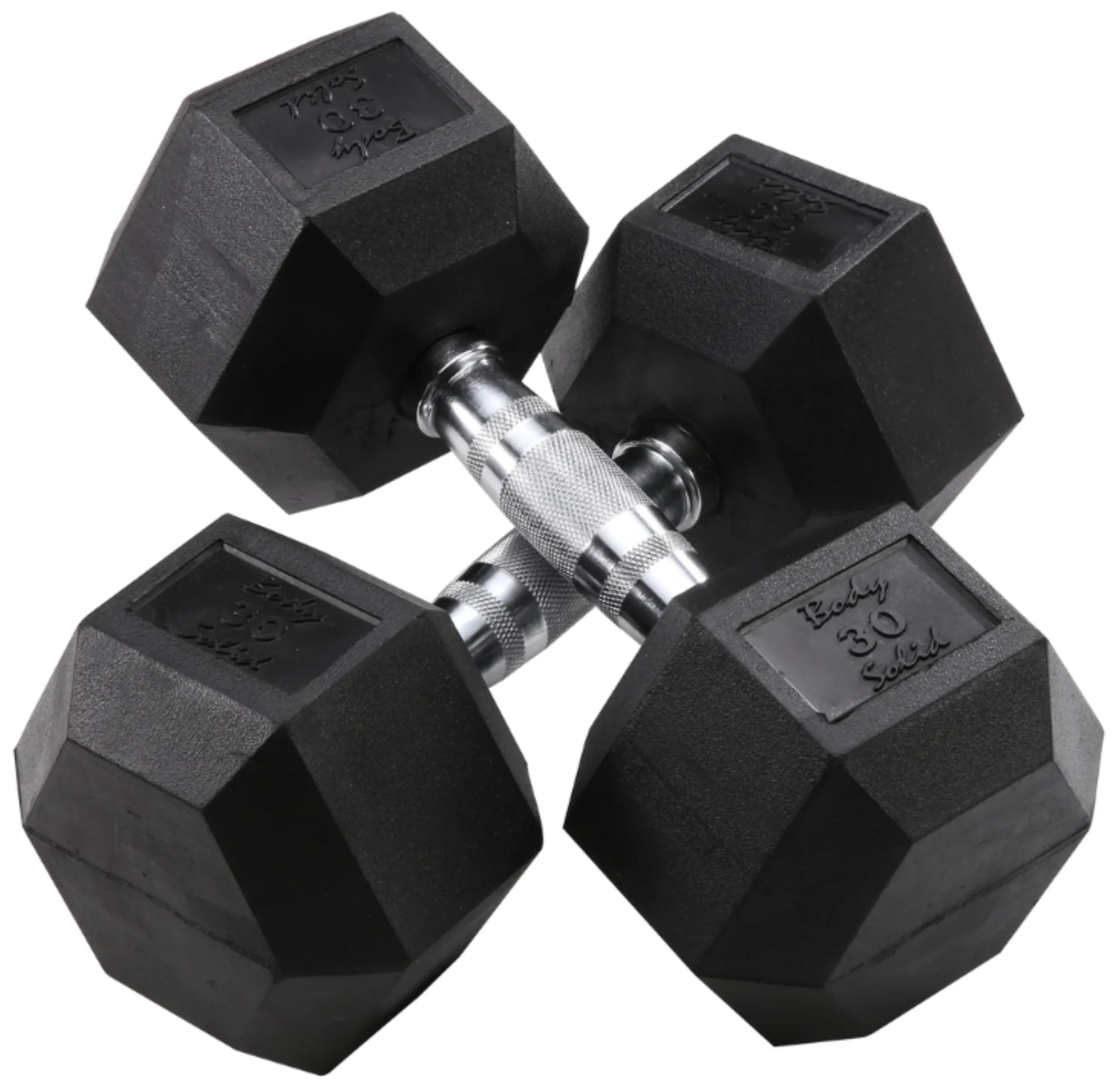 Body Solid SDRS550 Rubber Coated Hex Dumbbell Set 5 to 50 lbs. (New)
