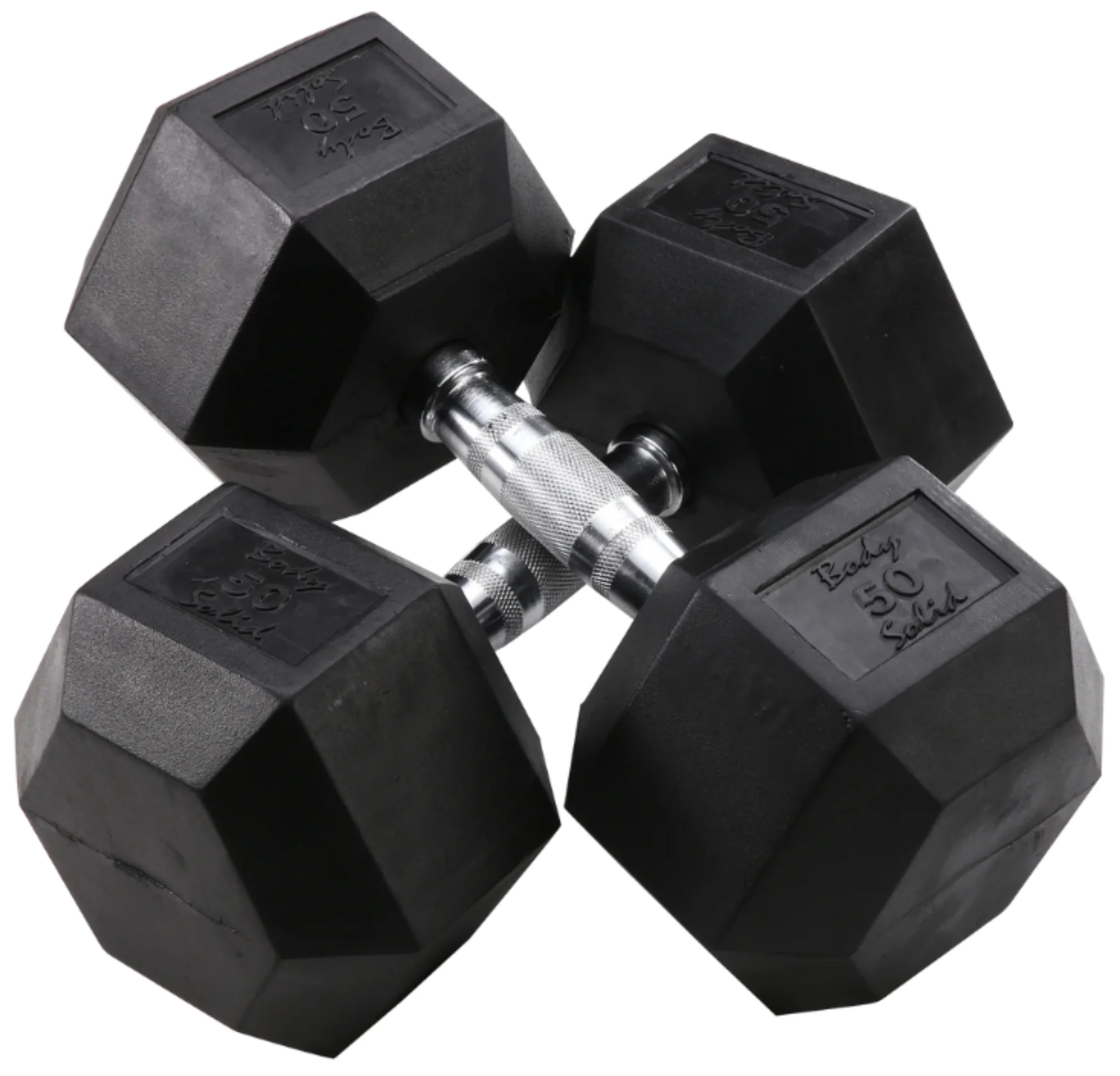 Body Solid SDRS550 Rubber Coated Hex Dumbbell Set 5 to 50 lbs. (New)