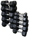 Body Solid SDRS550 Rubber Coated Hex Dumbbell Set 5 to 50 lbs. (New)