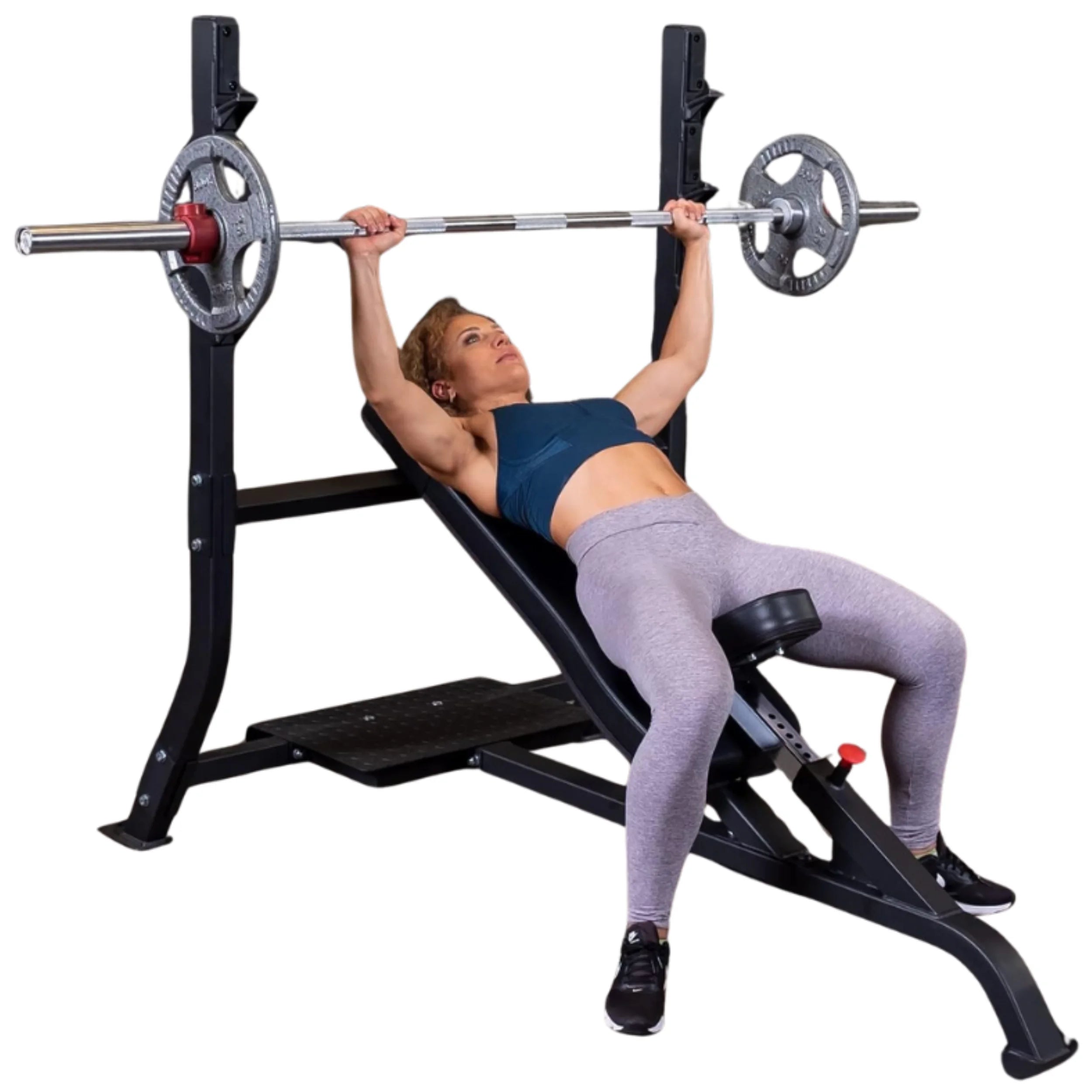 Body-Solid SOIB250 Pro Clubline Olympic Incline Bench - Front Training View