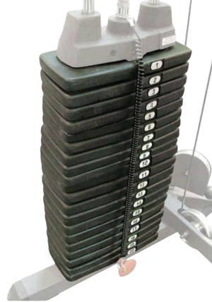 Body Solid SP200 200lb Selectorized Weight Stack - Close-Up View