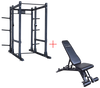 Body-Solid SPR1000BackP5 Extended Power Rack w/Adjustable Commercial Bench (New)