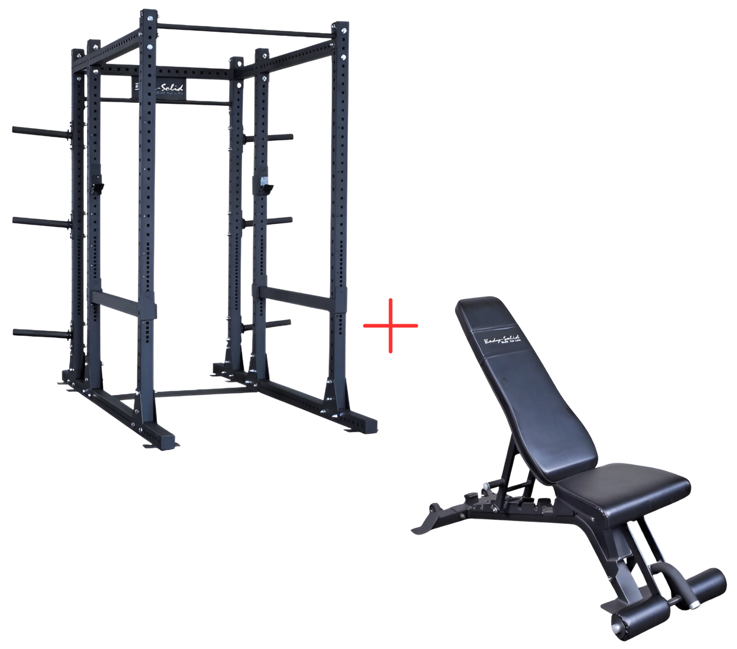Body-Solid SPR1000BackP5 Extended Power Rack w/Adjustable Commercial Bench (New)