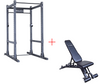 Body-Solid SPR1000P2 Commercial Power Rack + Adjustable Bench (New)