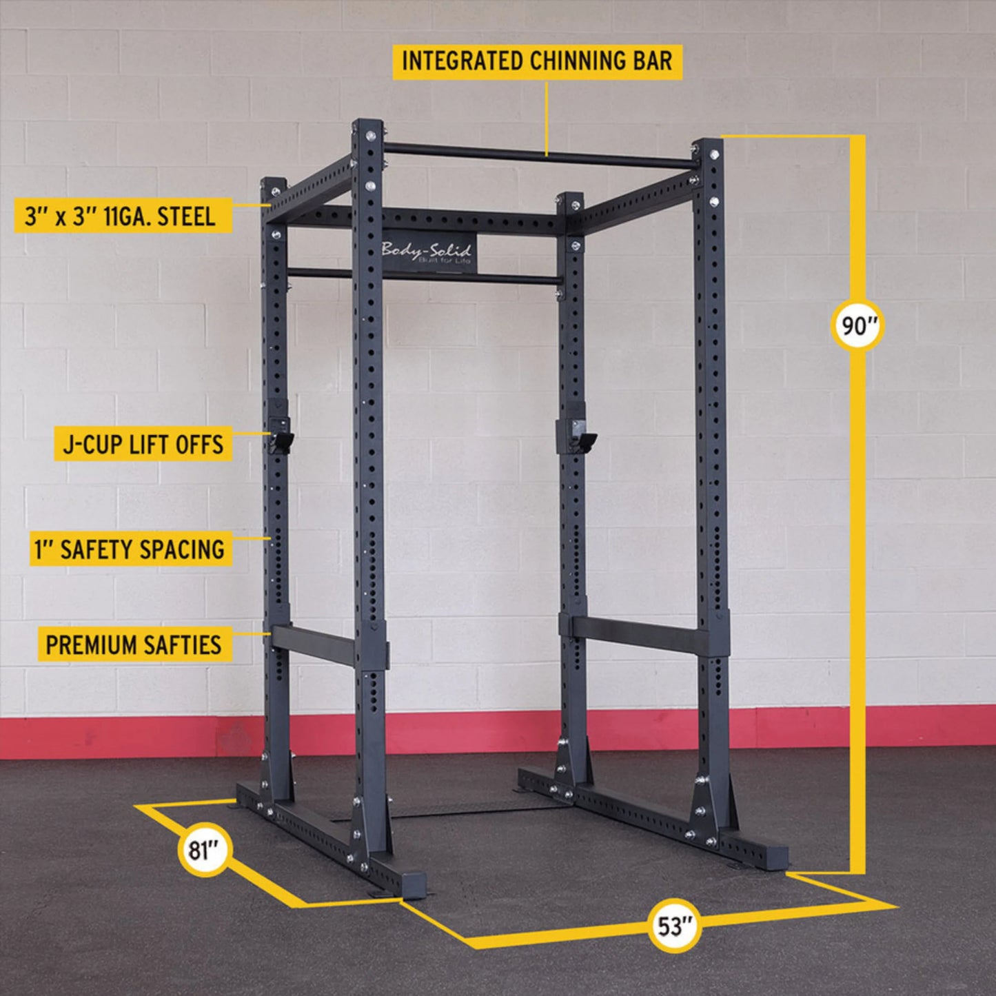 Body-Solid SPR1000SS Commercial Power Rack w/Power Rack Strap Safeties (New)