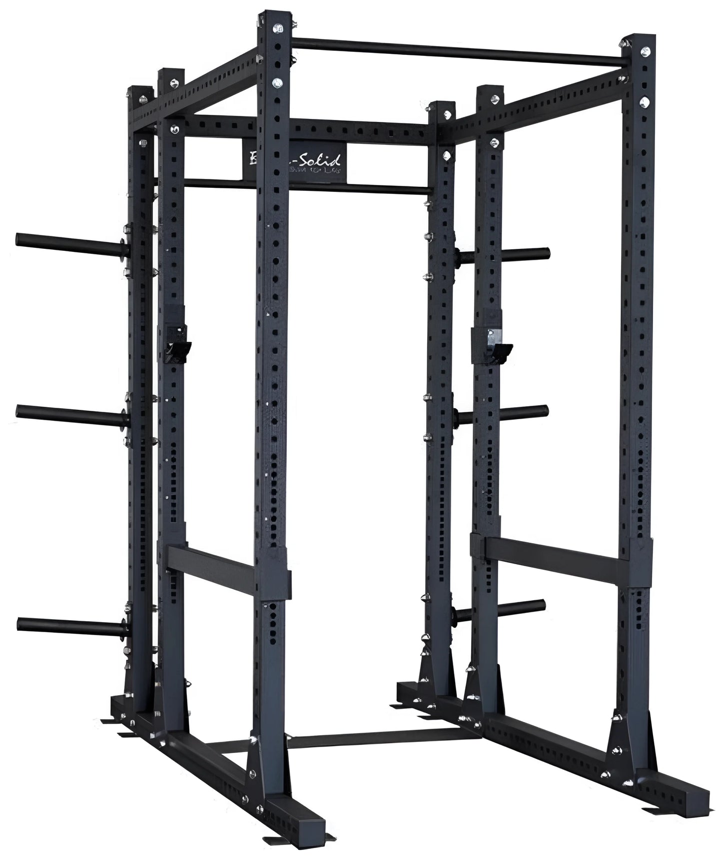 Body-Solid SPR1000SSBackP5 Extended Power Rack w/Adjustable Commercial Bench and Power Rack Strap Safeties (New)