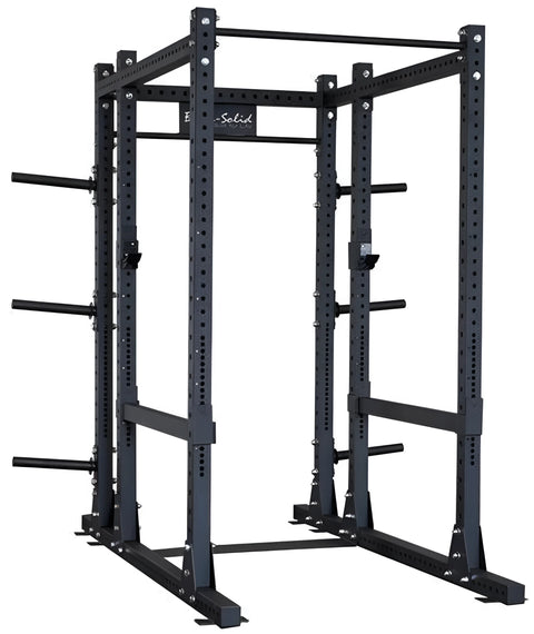 Body-Solid SPR1000SSBackP5 Extended Power Rack w/Adjustable Commercial Bench and Power Rack Strap Safeties (New)