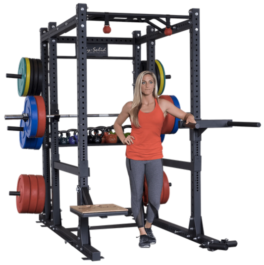 Body-Solid SPR1000SSBackP4 Extended Power Rack Package w/Power Rack Strap Safeties (New)