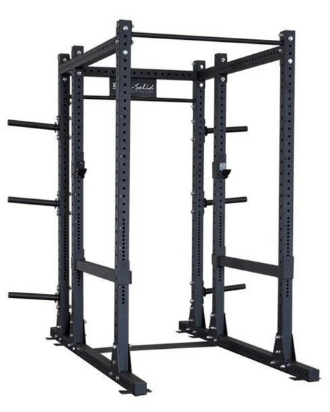 Body-Solid SPR1000SSBackP5 Extended Power Rack w/Adjustable Commercial Bench and Power Rack Strap Safeties (New) Image 2